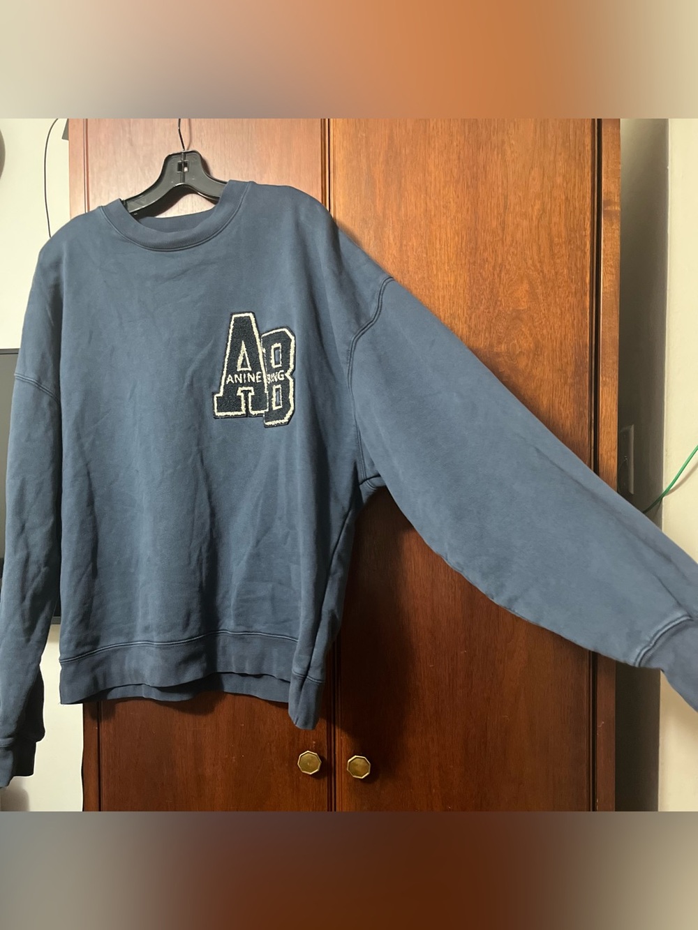 Anine Bing Miles Oversized Letterman Sweatshirt